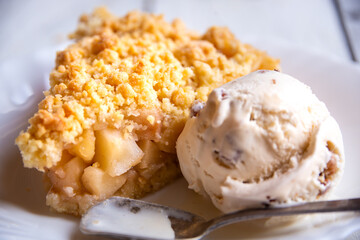 Apple pie, sweet homemade dessert with fresh apples