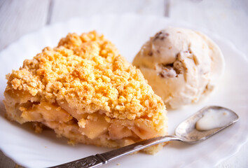 Apple pie, sweet homemade dessert with fresh apples