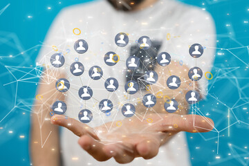 Fototapeta premium conference Digital Network and data concept