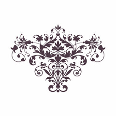 Fototapeta na wymiar floral ornament perfect for wedding card decoration vector design