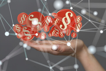 Law and justice concept digital