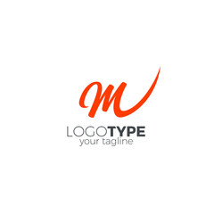 M Initial logo simple design