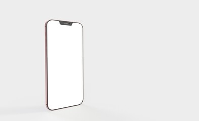 realistic smartphone template mockup for user experience presentation. Stylish concept design for websites, applications and landing pages. 3d