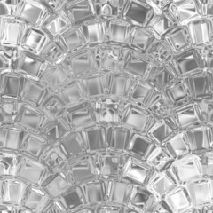 Metallic 3d seamless pattern, silver shiny background