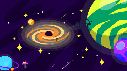Black Hole 1 - Space Background Illustration