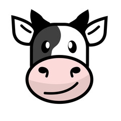 Cow icon vector isolated on white background.