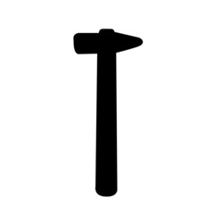 Hammer vector isolated on white background.