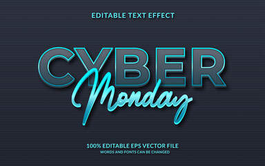 Cyber Monday editable text effect