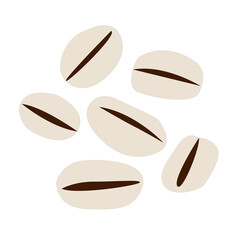 Pearl barley vector isolated on white background.