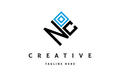 Obraz premium NC square two latter logo vector 