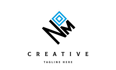 NM square two latter logo vector	