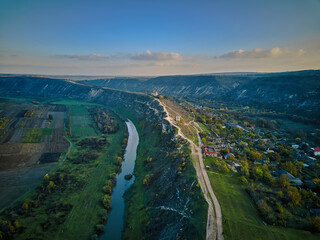 Fototapeta na wymiar Old Orhei Monastery in Moldova Republic. Aerial view