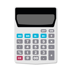 Calculator vector isolated on white background.