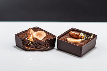 Assortment of chocolate candies sweets isolated on a background