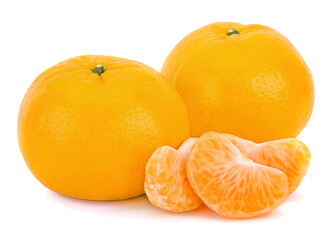Tangerine isolated on the white background