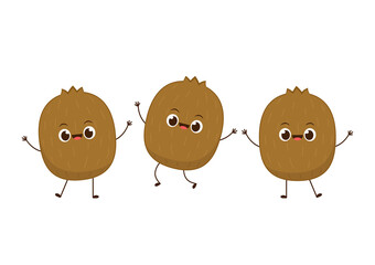 Kiwi character design. Kiwi on white background. Kiwi vector.