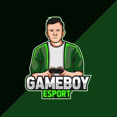 Gamer esport mascot logo design © Dominico