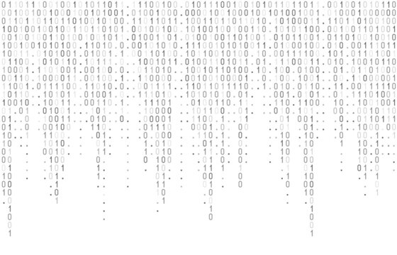 Binary computer code seamless pattern. Matrix background with digits 1.0. Vector illustration.