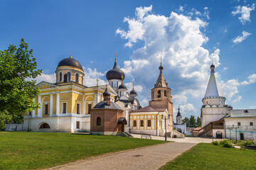 Fototapeta na wymiar Holy Dormition Monastery, Staritsa, Russia