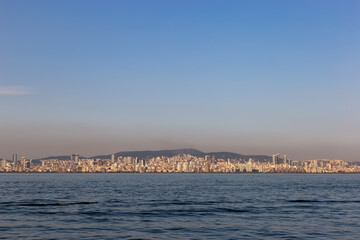 The coast of Istanbul view from Marmara sea, Turkey