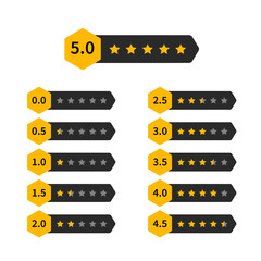 star rating symbol set collection