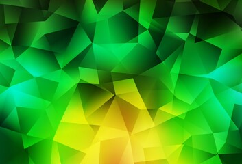 Light Green, Yellow vector polygonal pattern.