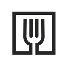 fork icon in square