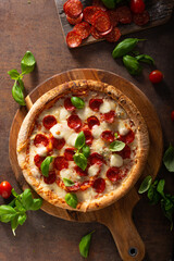 Salami neapolitan pizza - 458908514