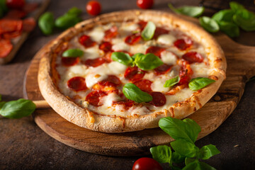 Salami neapolitan pizza