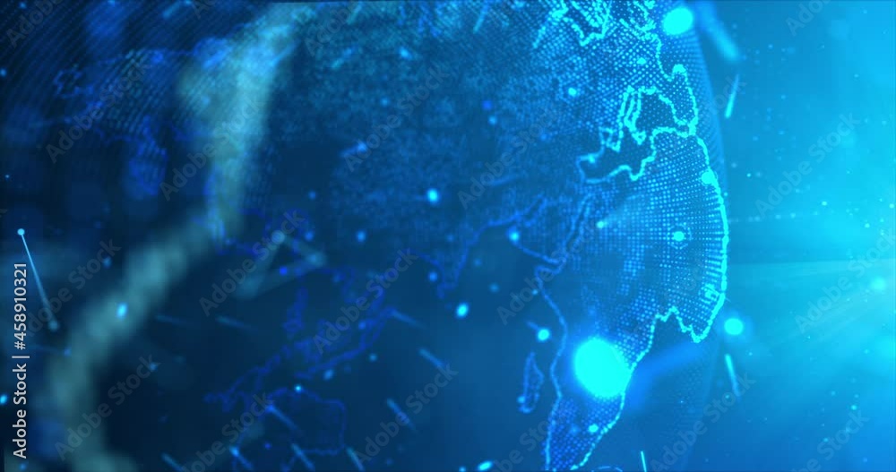 Poster abstract background with dot and connection line for data networking, technology cyber and futuristi
