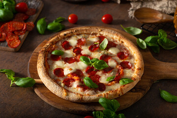 Salami neapolitan pizza