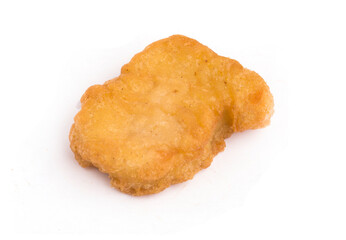 chicken nuggets on white background