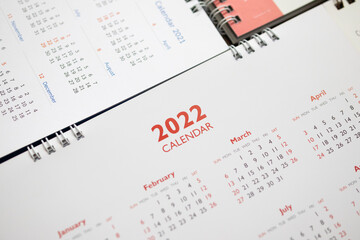 2022 calendar page background business planning appointment meeting concept
