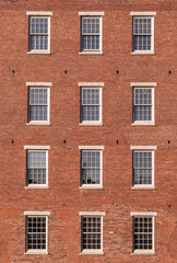 Fototapeta na wymiar facade of old industry building made of brick