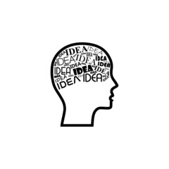 Brain idea concept isolated on white background