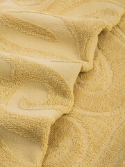 close-up of towel cloth, water-absorbing fibers are visible