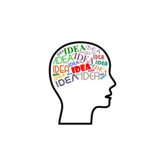 Brain idea concept isolated on white background