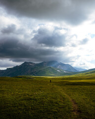 Fototapeta premium Photography of the mountain Oshten. Dramatic sky