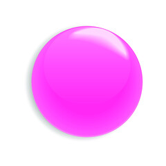 Obraz premium Pink blank badge isolated on a white background