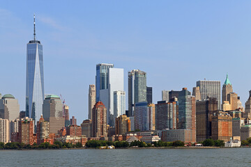 Obraz premium Lower Manhattan Skyline. Skyscrapers became signature of New York skyline