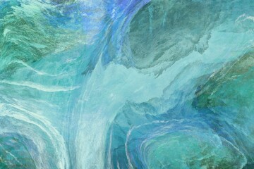 abstract liquid art, fluid turquoise watercolor background