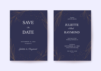 Luxury and Elegant Wedding invitation template