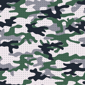 Camouflage with dots. Light colors. Military pattern.