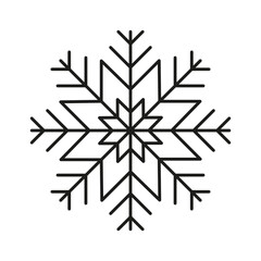 Icon of vector snowflakes. Linear illustartion for christmas.