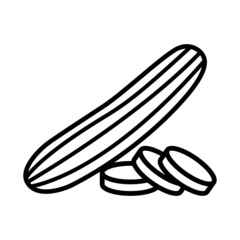 cucumber - vegetables icon vector design template