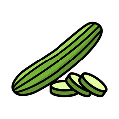 cucumber - vegetables icon vector design template