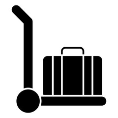 solid design icon of trolley bag

