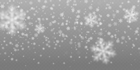 Falling snowflake. Christmas snow realistic decoration effect. Christmas winter white snow flake