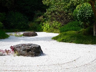 A Japanese stone garden in Kamakura