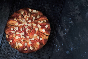 Homemade Apple Pie. Apple pie with almond flour crust. 